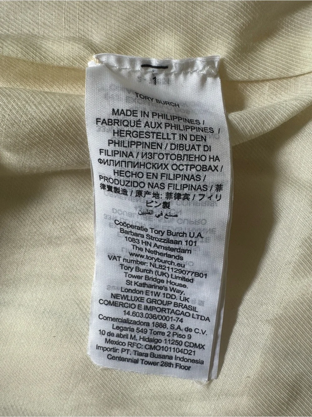 Tory Burch Cream Pinstripe Double-Breasted Blazer